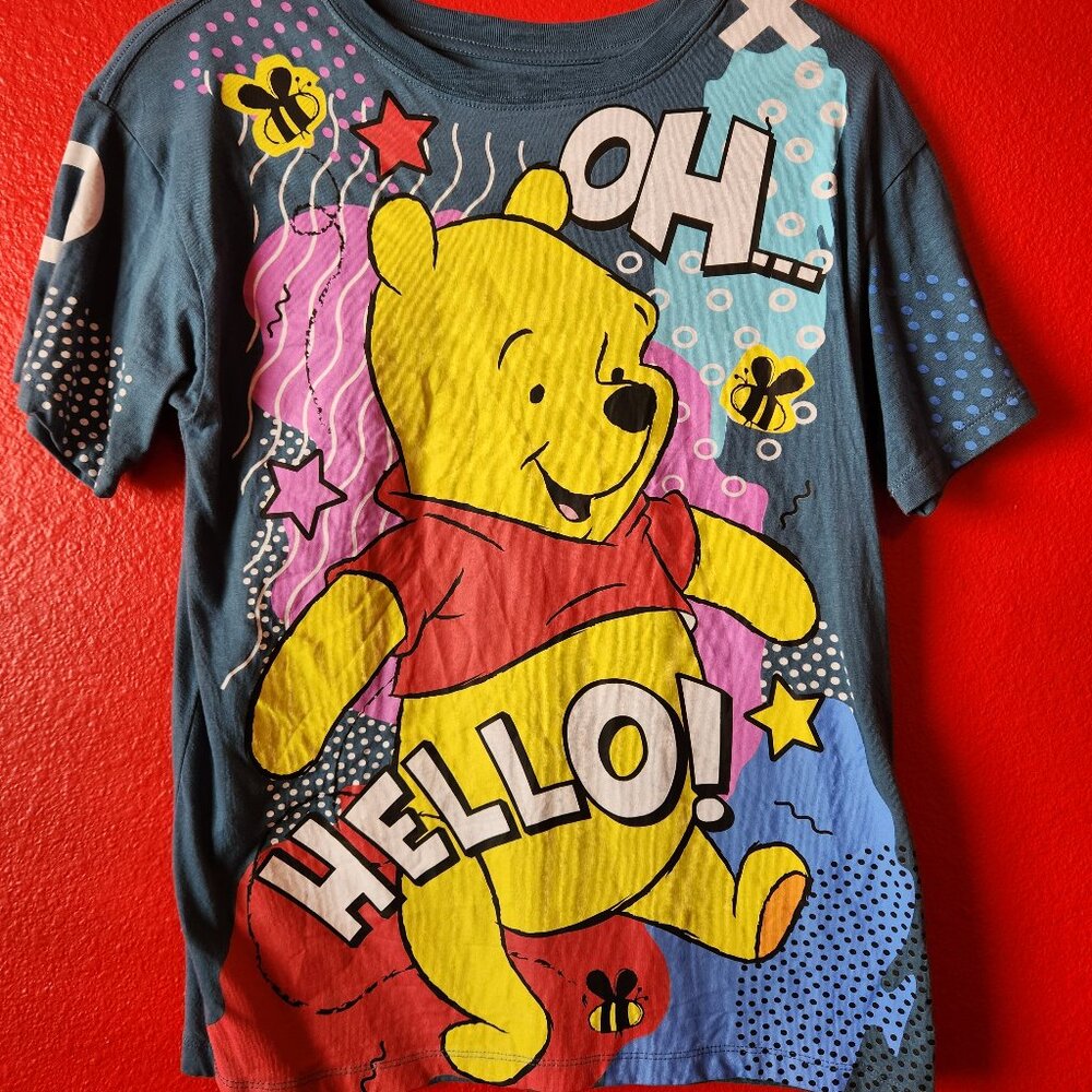 Full front large screen print Winnie the Pooh Junior Size Medium T-shirt